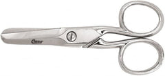 Clauss - 1" LOC, 7-5/64" OAL Scissors - Steel Handle, For Paper, Fabric - Americas Industrial Supply