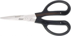 Clauss - 4" LOC, 9-1/4" OAL Stainless Steel Blunt Point Trimmers - Serrated, Plastic Handle, For Paper, Fabric - Americas Industrial Supply