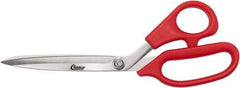 Clauss - 6" LOC, 9-1/4" OAL Stainless Steel Bent Shears - Plastic Offset Handle, For Paper, Fabric - Americas Industrial Supply