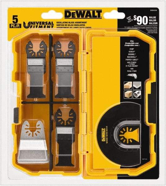 DeWALT - Oscilating Rotary Tool Accessory Kit - UNIVERSAL FITMENT, For Use on All Major Brands (no Adapter Required) - Americas Industrial Supply
