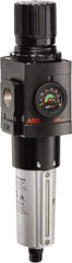 ARO/Ingersoll-Rand - 1" NPT Port Heavy Duty 1 Piece Filter/Regulator FRL Unit - Metal Bowl, 250 SCFM, 250 Max psi, 14.689" High x 4.091" Long, Automatic Drain - Americas Industrial Supply