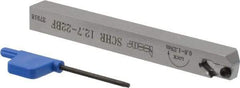 Iscar - SCH, External, Right Hand, 0.315" Max Depth of Cut, 0.02 to 0.098" Groove Width, Indexable Grooving Tool Holder - SCIR 22 Insert Compatibility, 1/2" Shank Height, 1/2" Shank Width, 4.921" OAL - Americas Industrial Supply