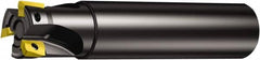 Sandvik Coromant - 1" Cut Diam, 15.7mm Max Depth of Cut, 1" Shank Diam, 8" OAL, Indexable Square Shoulder Ramping End Mill - R390-17.. Inserts, Cylindrical Shank, 90° Lead Angle, Through Coolant, Series CoroMill 390 - Americas Industrial Supply