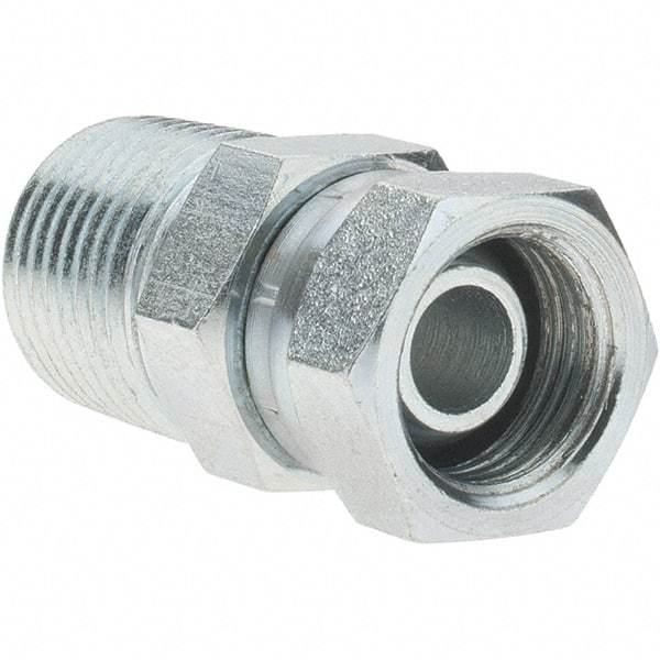 Value Collection - Steel Industrial Pipe Straight Swivel Adapter - FNPSM x MNPTF - Americas Industrial Supply