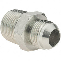 Value Collection - 3/4" Tube OD, 37° Steel Flared Tube Male Connector - 1-11-1/2 NPTF, Flare x MNPTF Ends - Americas Industrial Supply