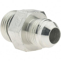 Value Collection - 1/2" Tube OD, 37° Steel Flared Tube Male Connector - 3/4-16 x 7/8-14 ORB, Flare x ORB Ends - Americas Industrial Supply
