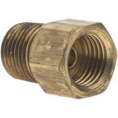 Parker - 3/16" Tube OD, Metal Flared Tube Inverted Male Connector - 1/8-27 NPTF - Americas Industrial Supply