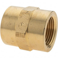 Parker - 3/4 Female Thread, Brass Industrial Pipe Coupling - FNPTF, 1,000 psi - Americas Industrial Supply