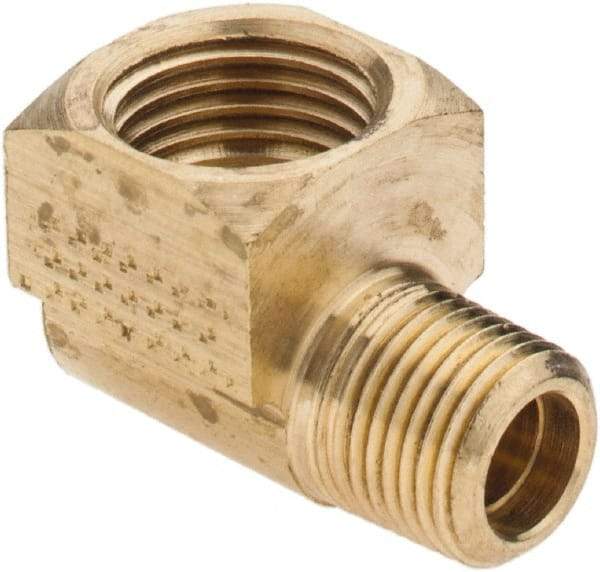 Parker - 5/16" Tube OD, Metal Flared Tube Inverted Male Elbow - 1/8-27 NPTF - Americas Industrial Supply