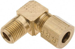 Parker - 1/4" OD, Brass Male Elbow - 300 Max Working psi, - Americas Industrial Supply