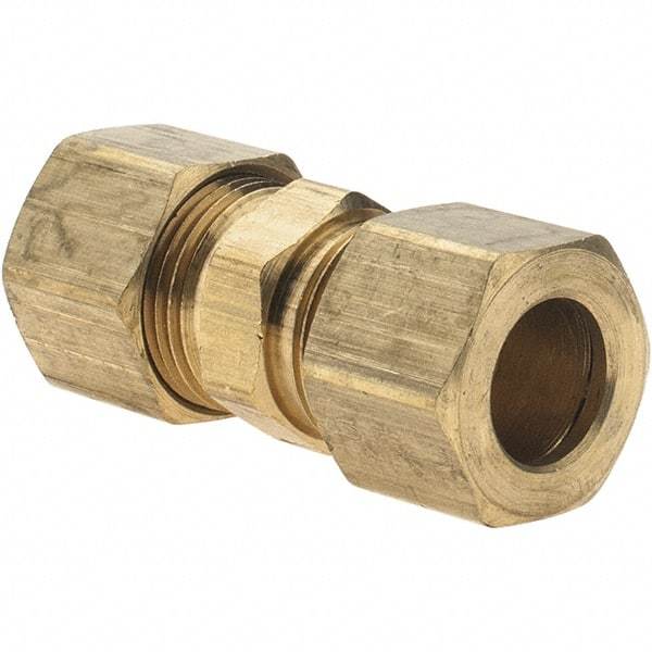 Parker - 3/8" OD, Brass Union - 200 Max Working psi, Comp x Comp Ends - Americas Industrial Supply