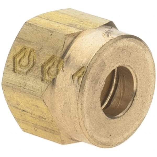 Value Collection - 5/32" Outside Diam, 5/32 Thread, Metal Push-to-Connect Tube Nut - Push to Connect Connection - Americas Industrial Supply