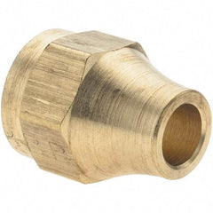 Parker - 1/4" Tube OD, Metal Flared Tube Short Nut - 7/16-20 UNF - Americas Industrial Supply