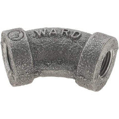 Value Collection - Size 1/8", Class 150, Malleable Iron Black Pipe 45° Elbow - 150 psi, Threaded End Connection - Americas Industrial Supply