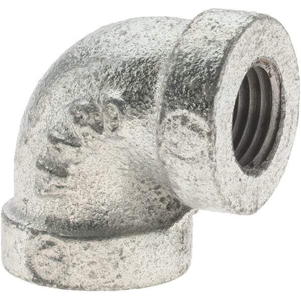 Value Collection - Class 150, 1/4" Galvanized Pipe 90° Elbow - Threaded, Malleable Iron - Americas Industrial Supply