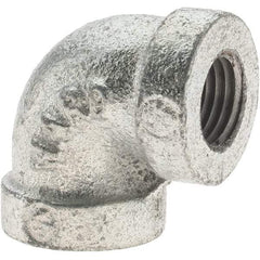 Value Collection - Class 150, 1/4" Galvanized Pipe 90° Elbow - Threaded, Malleable Iron - Americas Industrial Supply
