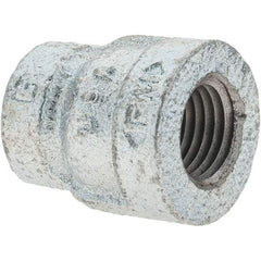 Value Collection - Class 150, 1/4 x 1/8" Galvanized Pipe Reducing Coupling - Threaded, Malleable Iron - Americas Industrial Supply