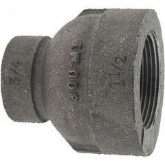 Value Collection - Class 300, 1-1/2 x 3/4" Black Pipe Reducing Coupling - Threaded, Malleable Iron - Americas Industrial Supply