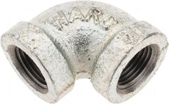 Value Collection - Class 150, 3/8" Galvanized Pipe 90° Elbow - Threaded, Malleable Iron - Americas Industrial Supply