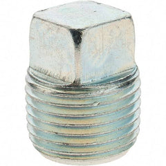 Value Collection - Class 150, 1/2" Galvanized Pipe Square Plug - Threaded, Malleable Iron - Americas Industrial Supply