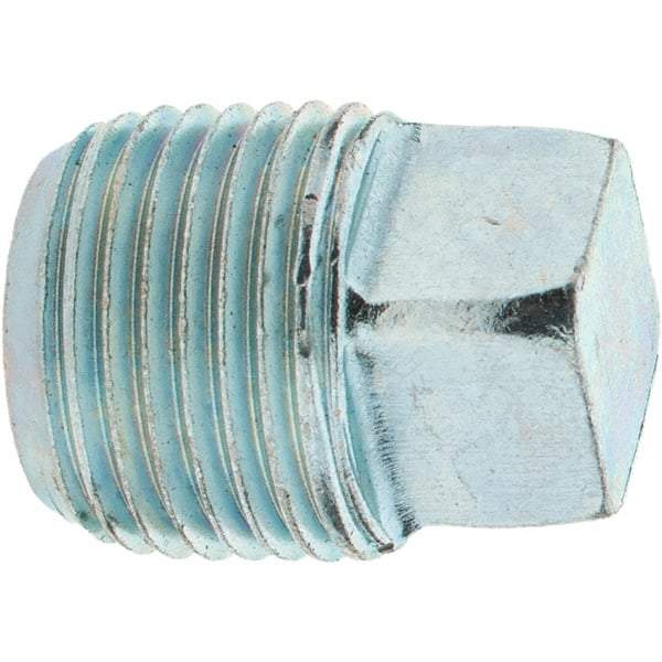 Value Collection - Class 150, 3/8" Galvanized Pipe Square Plug - Threaded, Malleable Iron - Americas Industrial Supply