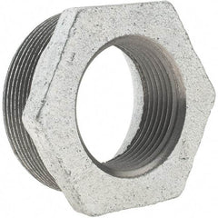 Value Collection - Class 150, 2 x 1-1/4" Galvanized Pipe Hex Bushing - Threaded, Malleable Iron - Americas Industrial Supply