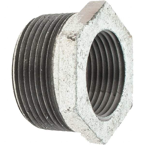 Value Collection - Class 150, 1-1/4 x 1" Galvanized Pipe Hex Bushing - Threaded, Malleable Iron - Americas Industrial Supply