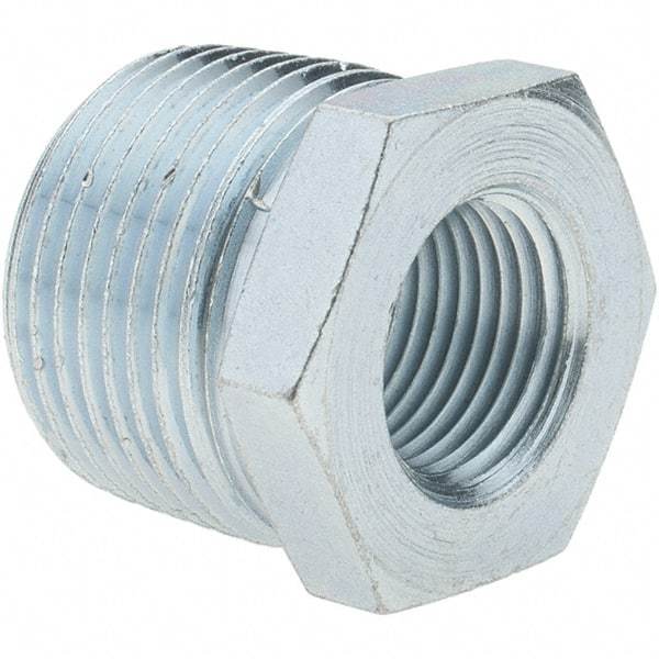 Value Collection - Class 150, 3/4 x 3/8" Galvanized Pipe Hex Bushing - Threaded, Malleable Iron - Americas Industrial Supply