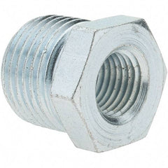 Value Collection - Class 150, 1/2 x 1/4" Galvanized Pipe Hex Bushing - Threaded, Malleable Iron - Americas Industrial Supply
