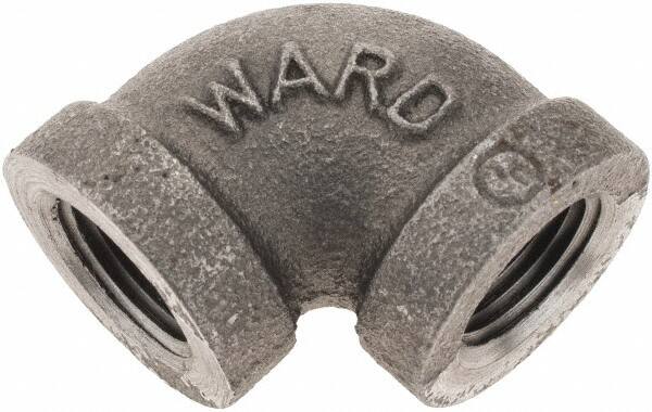 Value Collection - Size 3/8", Class 150, Malleable Iron Black Pipe 90° Elbow - 150 psi, Threaded End Connection - Americas Industrial Supply
