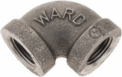 Value Collection - Size 3/8", Class 150, Malleable Iron Black Pipe 90° Elbow - 150 psi, Threaded End Connection - Americas Industrial Supply