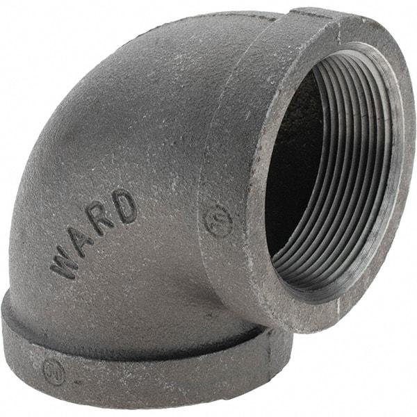 Value Collection - Size 2", Class 150, Malleable Iron Black Pipe 90° Elbow - 150 psi, Threaded End Connection - Americas Industrial Supply