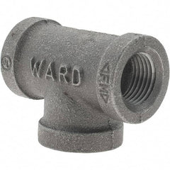 Value Collection - Size 1/2", Class 150, Malleable Iron Black Pipe Tee - 150 psi, Threaded End Connection - Americas Industrial Supply