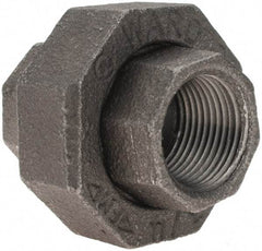 Value Collection - Size 3/4", Class 150, Malleable Iron Black Pipe Union - 150 psi, Threaded End Connection - Americas Industrial Supply