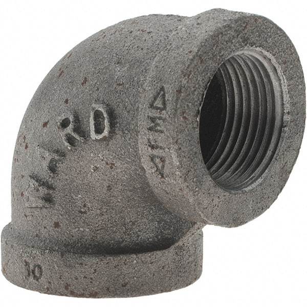 Value Collection - Size 3/4", Class 150, Malleable Iron Black Pipe 90° Elbow - 150 psi, Threaded End Connection - Americas Industrial Supply