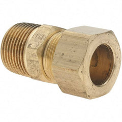 Parker - 3/4" OD, Brass Male Connector - 100 Max Working psi, Comp x MNPT Ends - Americas Industrial Supply