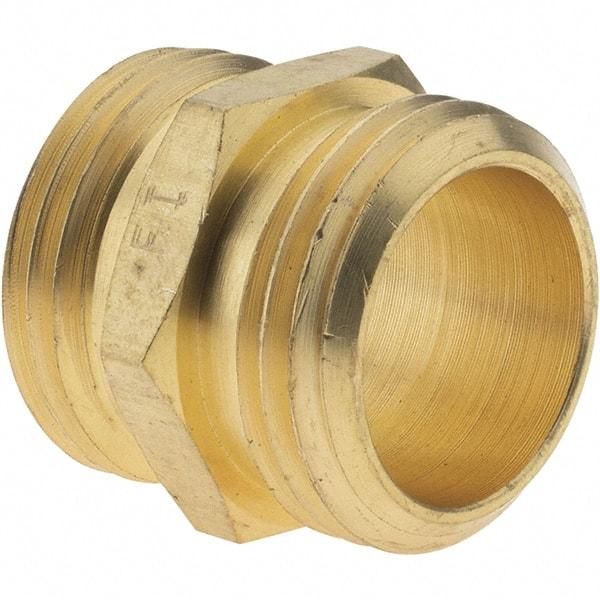 Value Collection - 3/4 Garden Hose Adapter - Brass, Male Hose to Male Hose Connector - Americas Industrial Supply