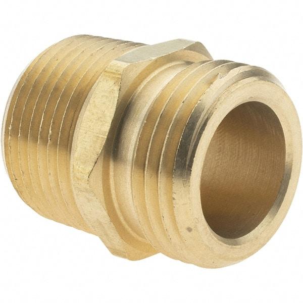 Value Collection - 3/4 x 3/4 Garden Hose Adapter - Brass, Male Hose to Male Pipe Connector - Americas Industrial Supply