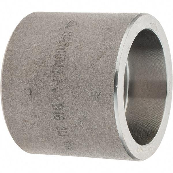 Value Collection - Size 1-1/4", Class 3,000, Forged Carbon Steel Black Pipe Coupling - Socket Weld End Connection - Americas Industrial Supply