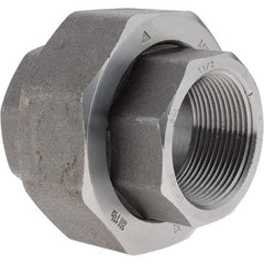 Value Collection - Size 1-1/2", Class 3,000, Forged Carbon Steel Black Pipe Union - NPT End Connection - Americas Industrial Supply