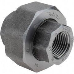 Value Collection - Size 1/2", Class 3,000, Forged Carbon Steel Black Pipe Union - NPT End Connection - Americas Industrial Supply
