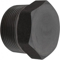 Value Collection - Size 1-1/2", Class 3,000, Forged Carbon Steel Black Pipe Hex Plug - NPT End Connection - Americas Industrial Supply