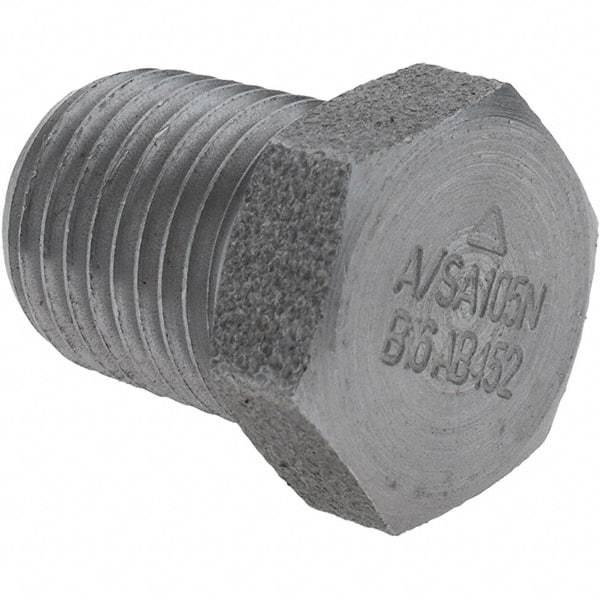 Value Collection - Size 1/4", Class 3,000, Forged Carbon Steel Black Pipe Hex Plug - NPT End Connection - Americas Industrial Supply