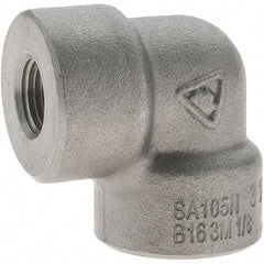 Value Collection - Size 1/8", Class 3,000, Forged Carbon Steel Black Pipe 90° Elbow - NPT End Connection - Americas Industrial Supply