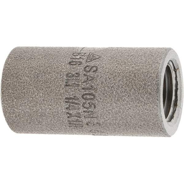 Value Collection - Size 1/4 x 1/8", Steel Black Pipe Reducing Coupling - 3,000 psi, Threaded (NPT) End Connection - Americas Industrial Supply