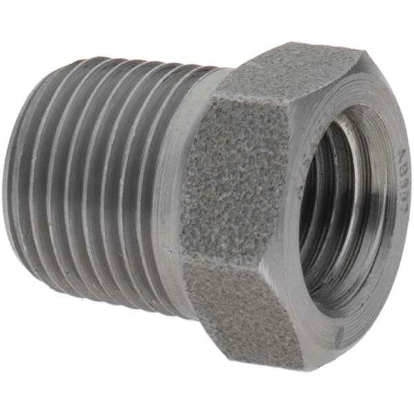 Value Collection - Size 3/8 x 1/4", Class 3,000, Forged Carbon Steel Black Pipe Bushing - NPT End Connection - Americas Industrial Supply