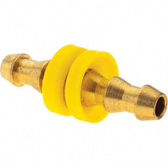Value Collection - 1/4" ID 1/4 Barbed Push On Hose Splicer - Brass - Americas Industrial Supply
