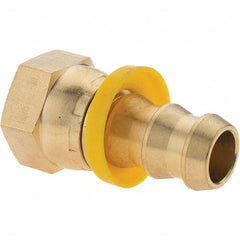 Value Collection - 1/2" ID 1/2 UNF Barbed Push On Female Swivel - Brass - Americas Industrial Supply