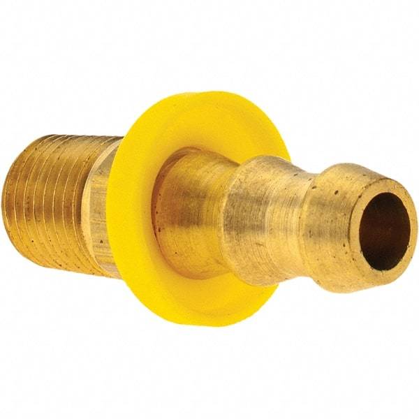 Value Collection - 3/8" ID 1/4 NPT Barbed Push On Male Fitting - Brass - Americas Industrial Supply