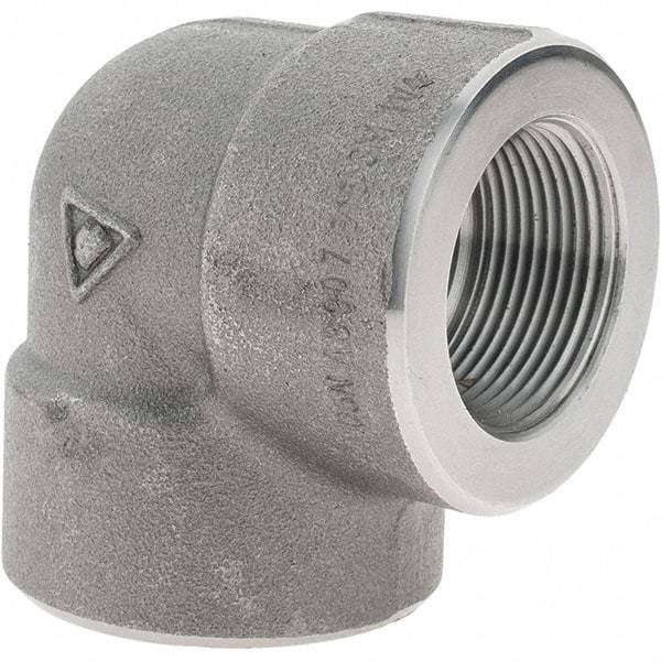 Value Collection - Size 1-1/4", Class 3,000, Forged Carbon Steel Black Pipe 90° Elbow - NPT End Connection - Americas Industrial Supply